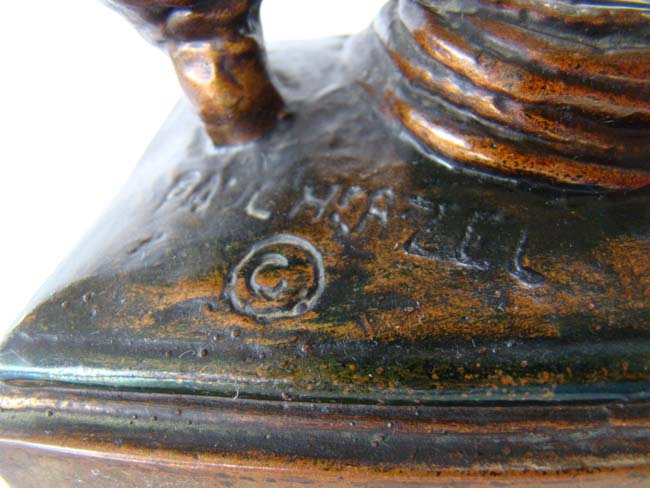 A nice pair of hand painted 10" tall Pirate bookends by Paul Herzel circa 1928 — image 5